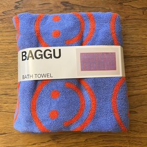 Baggu Warm Red Happy Bath Towel - Organic Cotton NWT